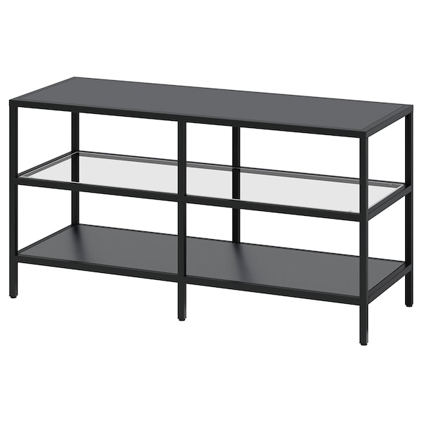 IKEA VITTSJÖ TV unit, black-brown/glass, 39 3/8x14 1/8x20 7/8 in, Ikea Ireland | 1795XLMRD