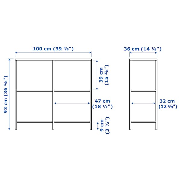 IKEA VITTSJÖ shelf unit, black-brown/glass, 39 3/8x36 5/8 in, Ikea Ireland | 0587NCYHR