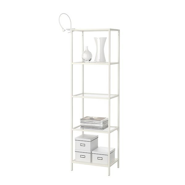 IKEA VITTSJÖ shelf unit, white/glass, 20 1/8x68 7/8 in, Ikea Ireland | 9245SYUKC