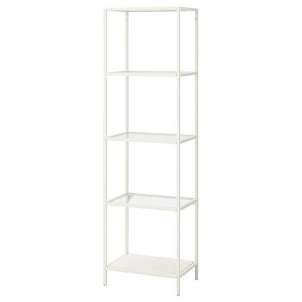 IKEA VITTSJÖ shelf unit, white/glass, 20 1/8x68 7/8 in, Ikea Ireland | 9245SYUKC