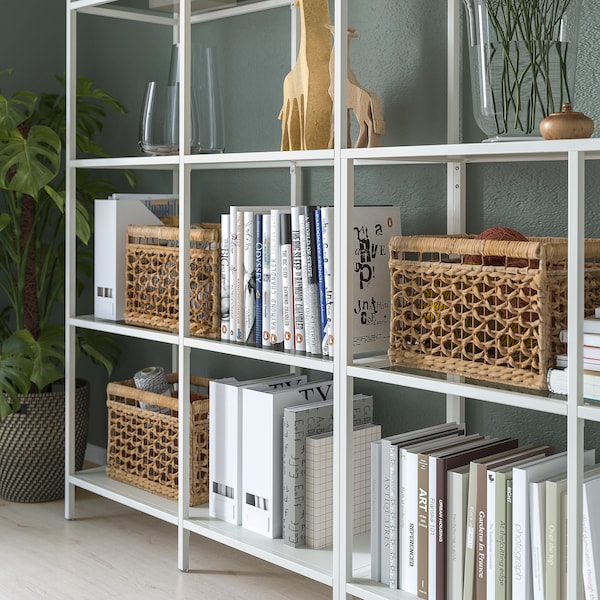 IKEA VITTSJÖ storage combination, 118 1/8x14 1/8x68 7/8 in White / Glass, Ikea Ireland | 2073WGTNM