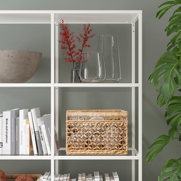 IKEA VITTSJÖ storage combination, 118 1/8x14 1/8x68 7/8 in White / Glass, Ikea Ireland | 2073WGTNM