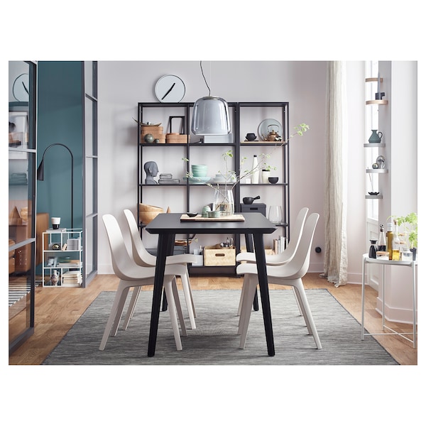 IKEA VITTSJÖ storage combination, 59 1/2x14 1/8x68 7/8 in Black / Brown / Glass, Ikea Ireland | 6389BQYNP