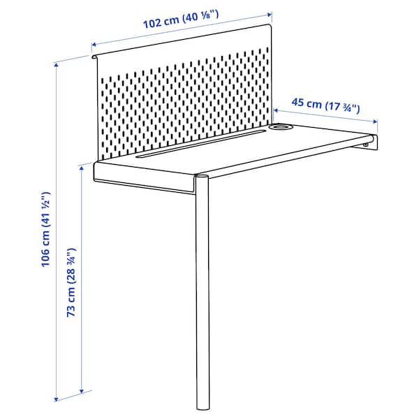 IKEA VITVAL Desk top, Twin White, Ikea Ireland | 8059QLTXM