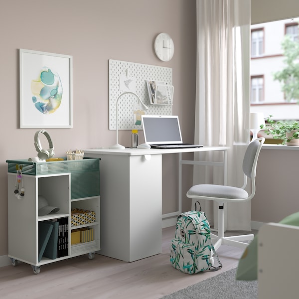 IKEA ÖVNING utility cart, white/gray-green, 21 1/4x13 in, Ikea Ireland | 1267PIRQF
