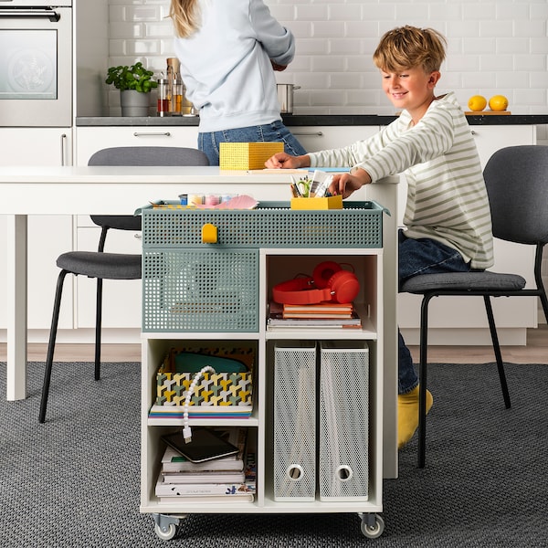 IKEA ÖVNING utility cart, white/gray-green, 21 1/4x13 in, Ikea Ireland | 1267PIRQF