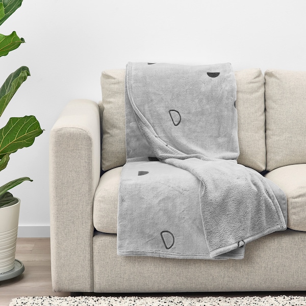 IKEA VÄNKRETS blanket, light gray, 51x67 in, Ikea Ireland | 1350CVNLP