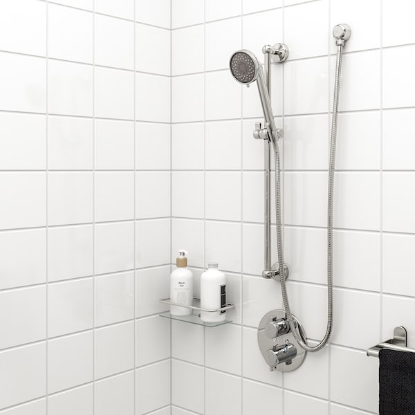 IKEA VOXNAN Riser rail with hand shower/outlet, chrome plated, Ikea Ireland | 5309FBGYH