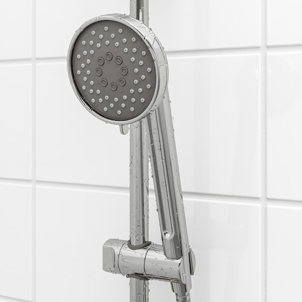 IKEA VOXNAN Riser rail with hand shower/outlet, chrome plated, Ikea Ireland | 5309FBGYH
