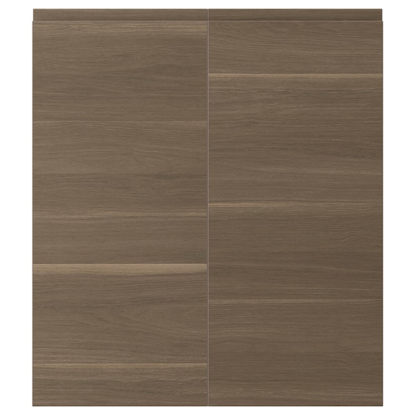 IKEA VOXTORP 2-p door/corner base cabinet set, right-handed, walnut effect, 13x30 in, Ikea Ireland | 9510EORIB