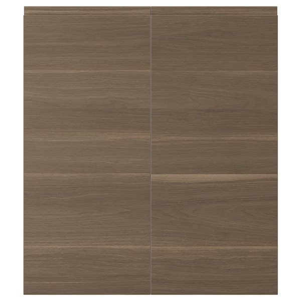 IKEA VOXTORP 2-p door/corner base cabinet set, left-handed, 13x30 in Walnut Effect, Ikea Ireland | 0961NZOFL