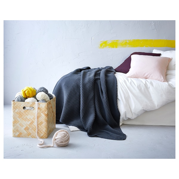 IKEA VÅRELD bedspread, 59x98 in Dark Gray, Ikea Ireland | 8674MJDYQ