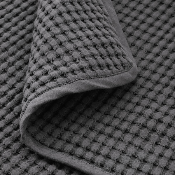 IKEA VÅRELD bedspread, 91x98 in Dark Gray, Ikea Ireland | 4320LUHCB