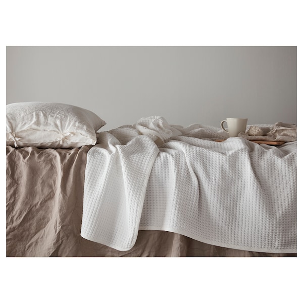 IKEA VÅRELD bedspread, 91x98 in White, Ikea Ireland | 8519XNOJH