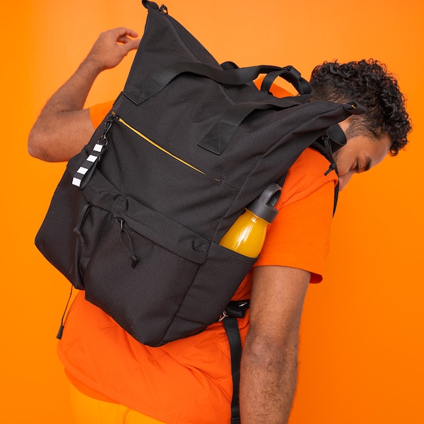 IKEA VÄRLDENS backpack, black, 12 ¼x6x19 ¼ in/7 gallon, Ikea Ireland | 0925VSAQH