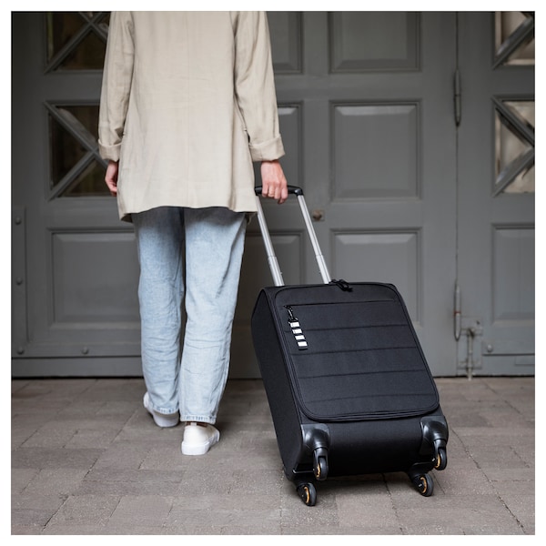 IKEA VÄRLDENS carry-on bag with wheels, black, 13 ½x7 ¾x21 ¼ in/1014 oz, Ikea Ireland | 5346WARCT