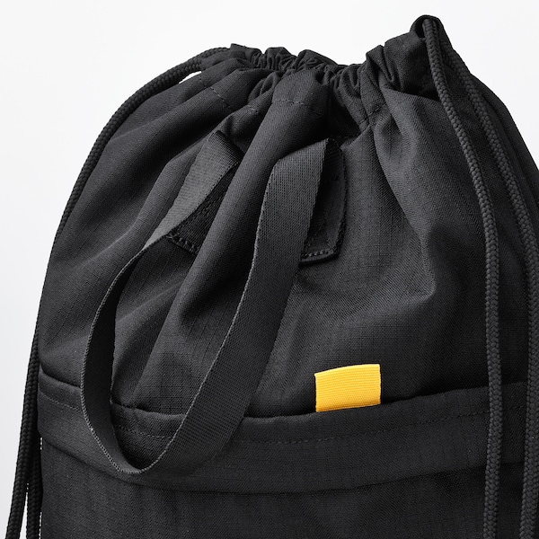 IKEA VÄRLDENS gym bag, black, 15x19 ¼ in/4 gallon, Ikea Ireland | 6813XQIDM