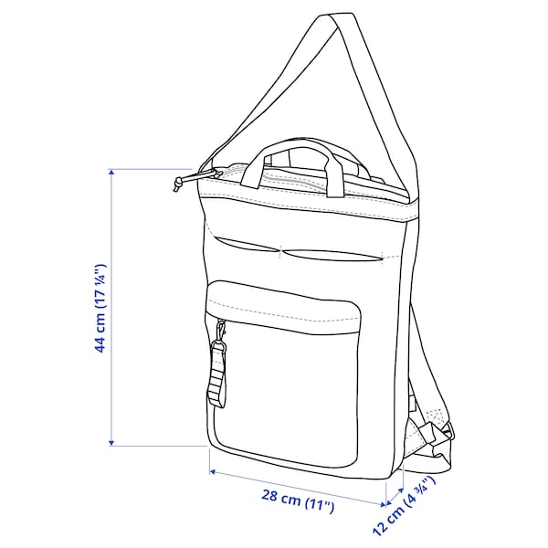 IKEA VÄRLDENS travel tote bag, black, 11x4 ¾x17 ¼ in/4 gallon, Ikea Ireland | 1678MRQUY