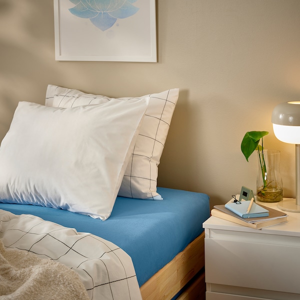 IKEA VÅRVIAL fitted sheet for twin daybed, Twin Blue, Ikea Ireland | 0512MDLIO