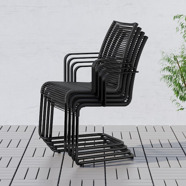 IKEA VÄSMAN armchair, outdoor Black, Ikea Ireland | 6495RPTIQ