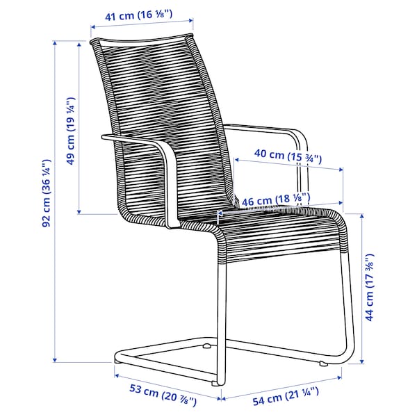 IKEA VÄSMAN armchair, outdoor Black, Ikea Ireland | 6495RPTIQ