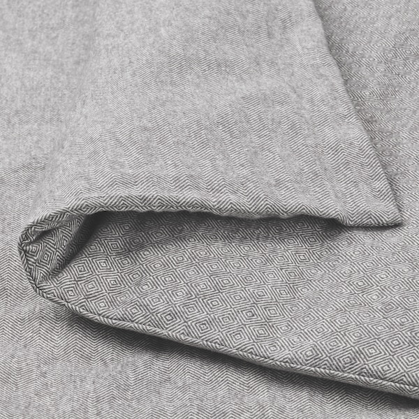IKEA VÄSTKUSTROS duvet cover and pillowcase(s), Twin Dark Gray / White, Ikea Ireland | 9057BIFOZ