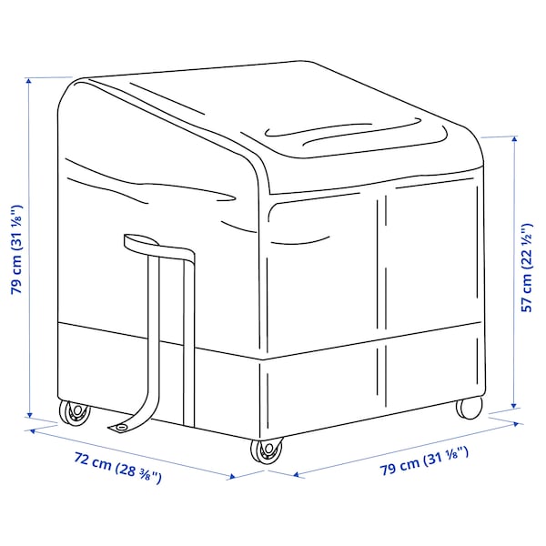 IKEA VÄTTERSÖ storage box, outdoor, dark gray, 30 3/4x28 3/8x31 1/8 in, Ikea Ireland | 1534AJIMY