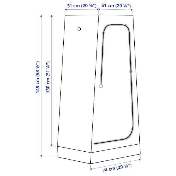 IKEA VUKU wardrobe, white, 29 1/8x20 1/8x58 5/8 in, Ikea Ireland | 4753JRGEP