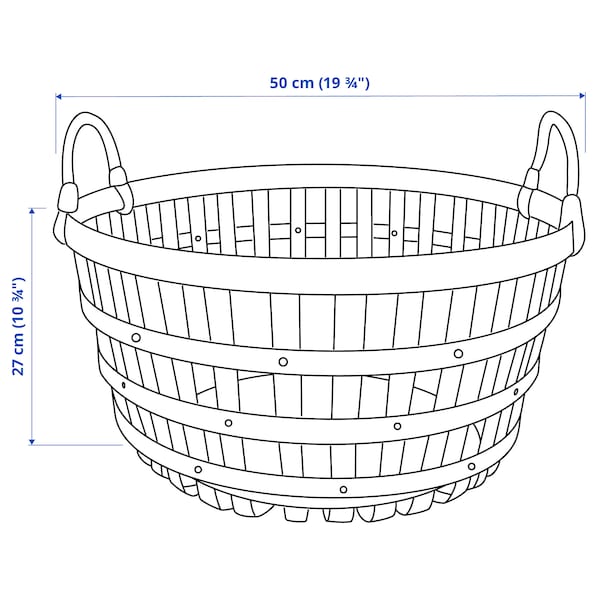 IKEA VÄXTHUS basket, poplar/handmade, 19 ¾x10 ¾ in, Ikea Ireland | 0384SRTOL