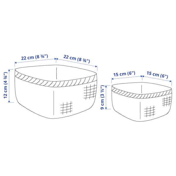 IKEA VÄXTHUS basket, set of 2, sedge/handmade, Ikea Ireland | 5976XRVBE