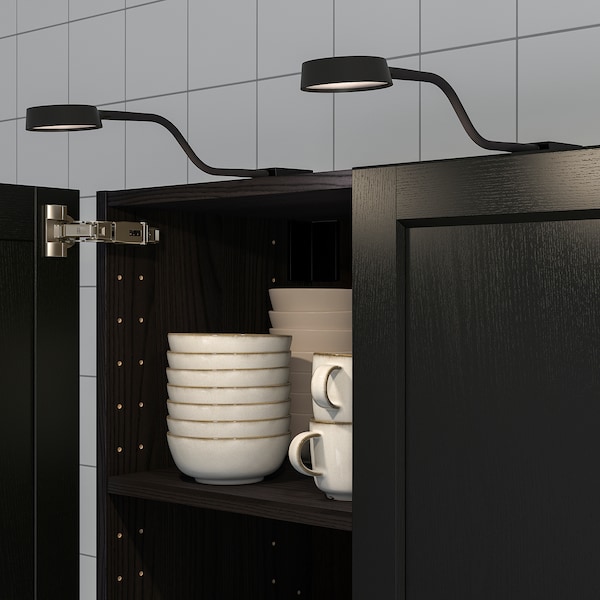 IKEA YTBERG cabinet lighting Black / Dimmable, Ikea Ireland | 8732HFYSB