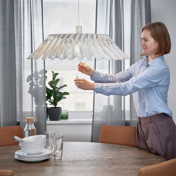 IKEA YTLÄGE pendant lamp, white, 17 in, Ikea Ireland | 4863MIZKW