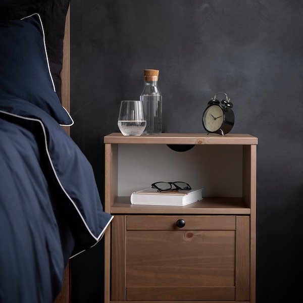 IKEA YTTERVÅG nightstand, 18 1/2x16 1/8 in Gray Brown, Ikea Ireland | 8719TQZRX