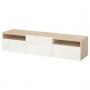 White Stained Oak Effect / Selsviken High / Gloss / White