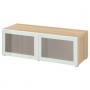 White Stained Oak Effect Glassvik / White / Light Green Frosted