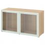 White Stained Oak Effect Glassvik / White / Light Green Clear Gl