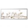 White Flowers / Aluminum Color
