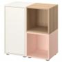 White / Pale Pink / White Stained Oak Effect