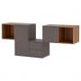 Dark Gray / Walnut Effect