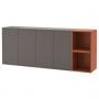 Dark Gray / Red / Brown