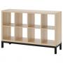 White Stained Oak Effect / Black