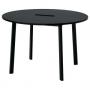 Round Black Stained Ash Veneer / Black