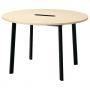 Round Birch Veneer / Black