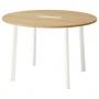 Round Oak Veneer / White