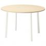 Round Birch Veneer / White