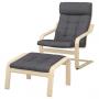 Birch Veneer / Gunnared Dark Gray