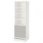 White Gray / With 2 Drawers