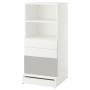 White Gray / With 3 Drawers