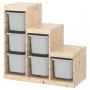 Light White Stained Pine / Gray