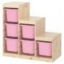 Light White Stained Pine / Pink
